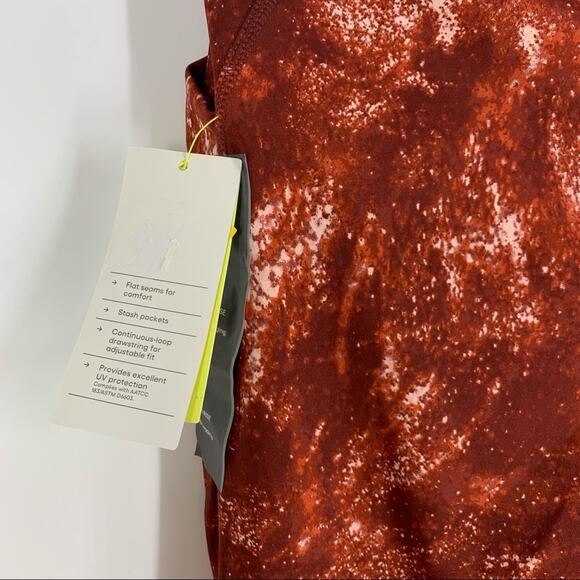 All In Motion High Rise 7/8 Legging Sculpted Mesh Red Galaxy Print XS - Picture 4 of 9